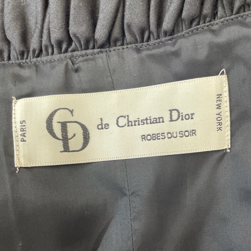 Vintage Christian Dior black strapless cocktail dress size 12 - Picture 8 of 13